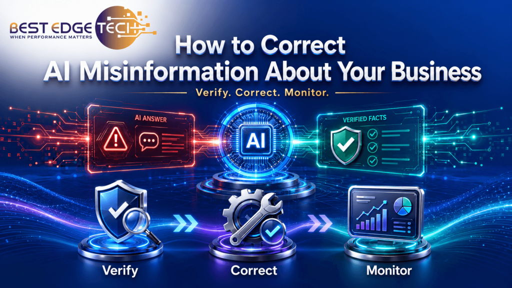 How to correct AI misinformation about your business using the Verify, Correct, and Monitor process