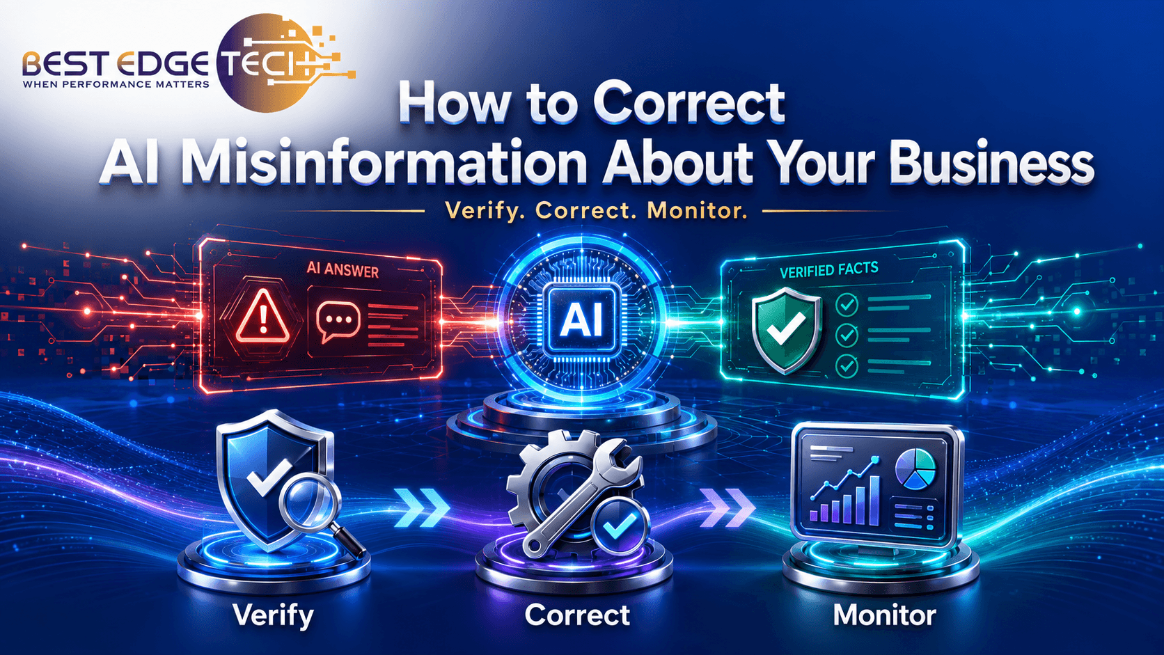 How to correct AI misinformation about your business using the Verify, Correct, and Monitor process